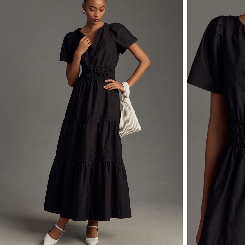 Black Anthropologie Somerset Dress